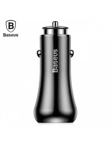 Baseus Car Charger Gentry series Dual USB Quick Charger - Black (CCALL-GC01)
