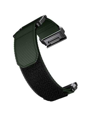 Hook And Loop Fastener Nylon Watch Band For Garmin Fenix 5X/6X/7X 26mm (Army Green)