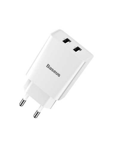 Baseus Wall Charger Adapter 2x USB 2.1A 10,5W - White (CCFS-R02)