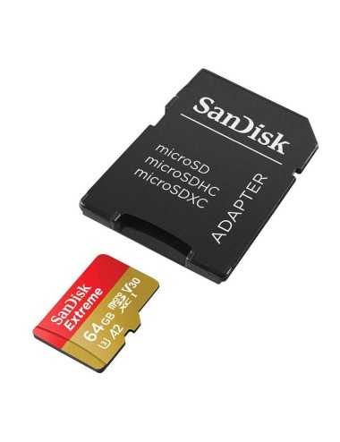 SANDISK EXTREME microSDXC 64 GB 170/80 MB/s UHS-I U3 ActionCam memory card (SDSQXAH-064G-GN6AA)