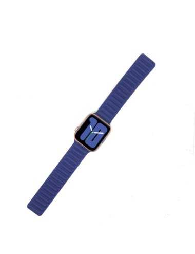 Λουράκι Genuine Leather Magnetic Watch Strap για Apple Watch 44 mm/42 mm - Dark Blue